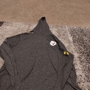 Under Armour Charcoal and Yellow Men's Hoodie Steelers